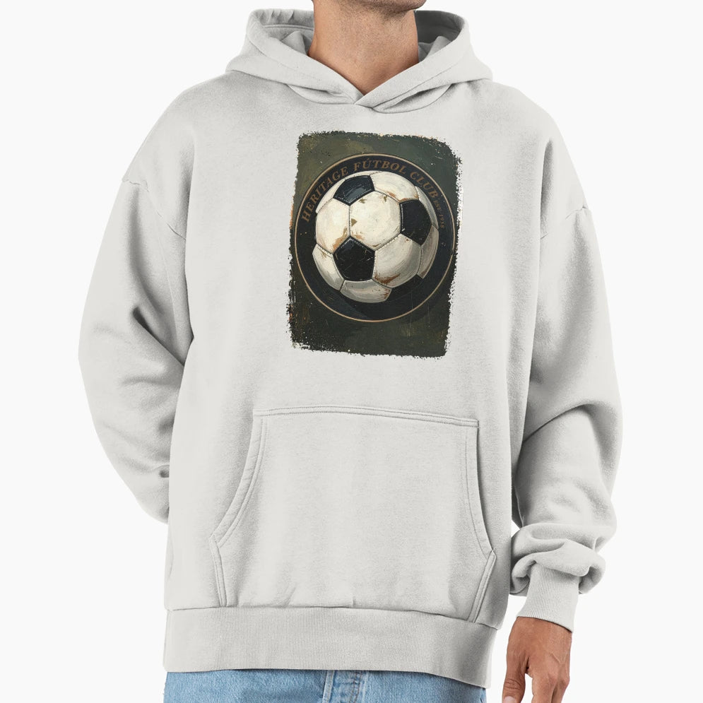 Heritage Futbol Club Soccer Ball Hoodie - Streetwear Style Men Women - T-Shirt, Sweatshirt, Hoodie