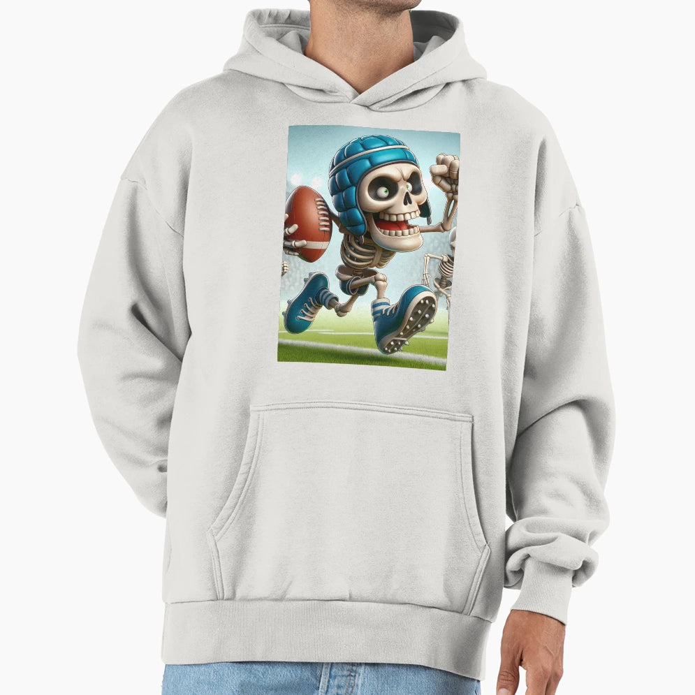 Bone Crushing Touchdown Skeleton Hoodie - Custom Art Print Men Women - T-Shirt, Sweatshirt, Hoodie