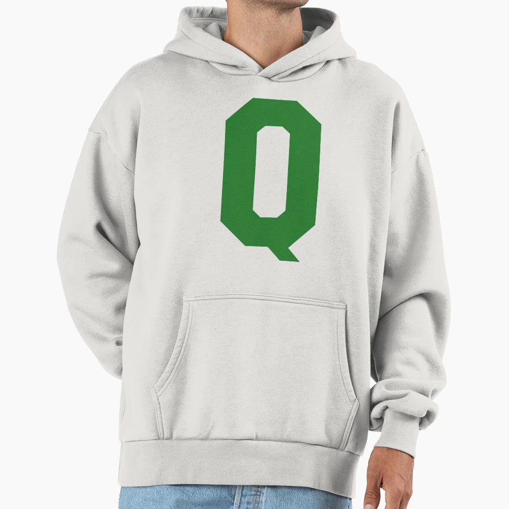 Alphabet Green Q Sports Letter Q Hoodie - Streetwear Style Men Women - T-Shirt, Sweatshirt, Hoodie