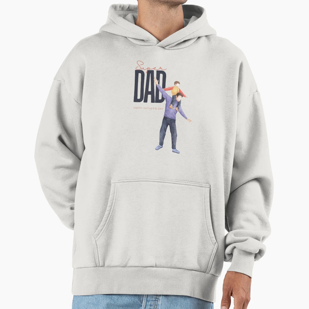 Super Dad Happy Fathers Day Hoodie - Trendy Graphic Men Women - T-Shirt, Sweatshirt, Hoodie
