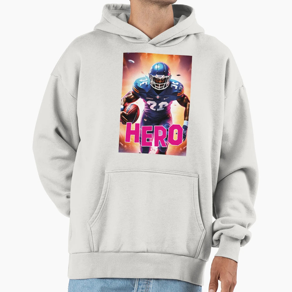 American Football Action Dynamic Hoodie - Custom Art Print for Adults - T-Shirt, Sweatshirt, Hoodie