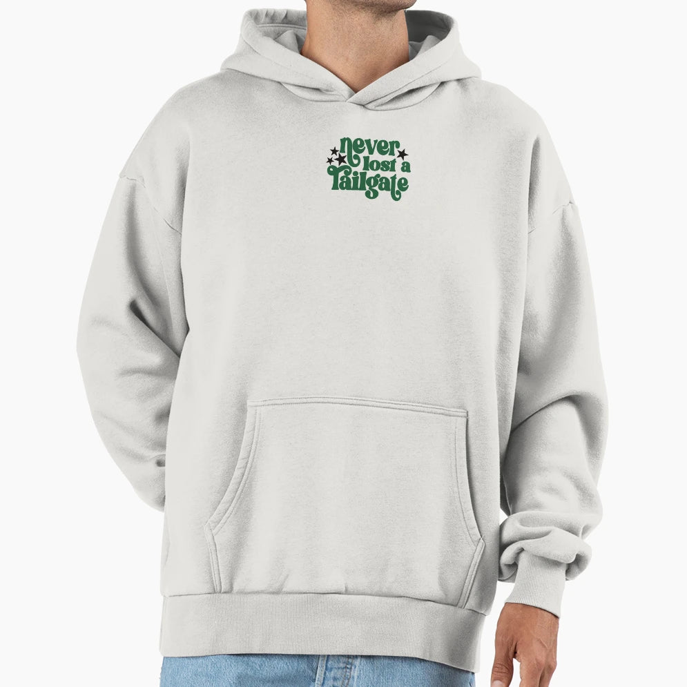 Never Lost Tailgate Hoodie - Graphic Print Unisex - T-Shirt, Sweatshirt, Hoodie