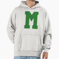 Alphabet Green M Sports Letter M Hoodie - Streetwear Style Men Women - T-Shirt, Sweatshirt, Hoodie