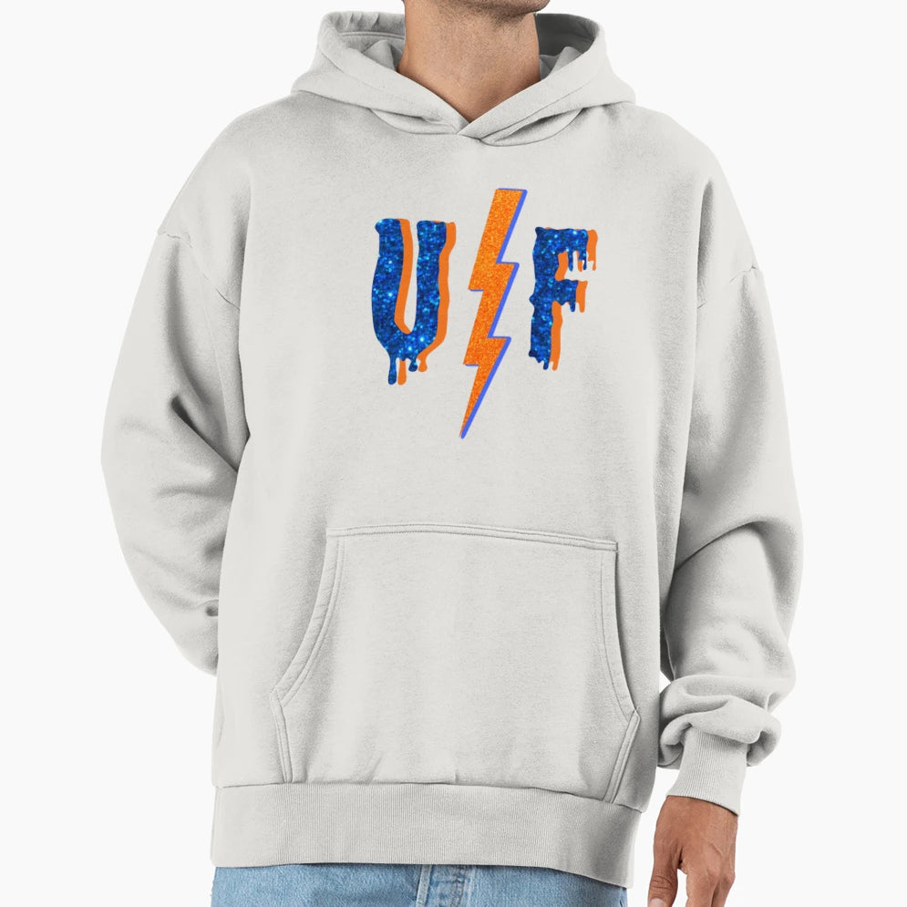 Uf Glitter Hoodie - Unique Graphic Unisex - T-Shirt, Sweatshirt, Hoodie