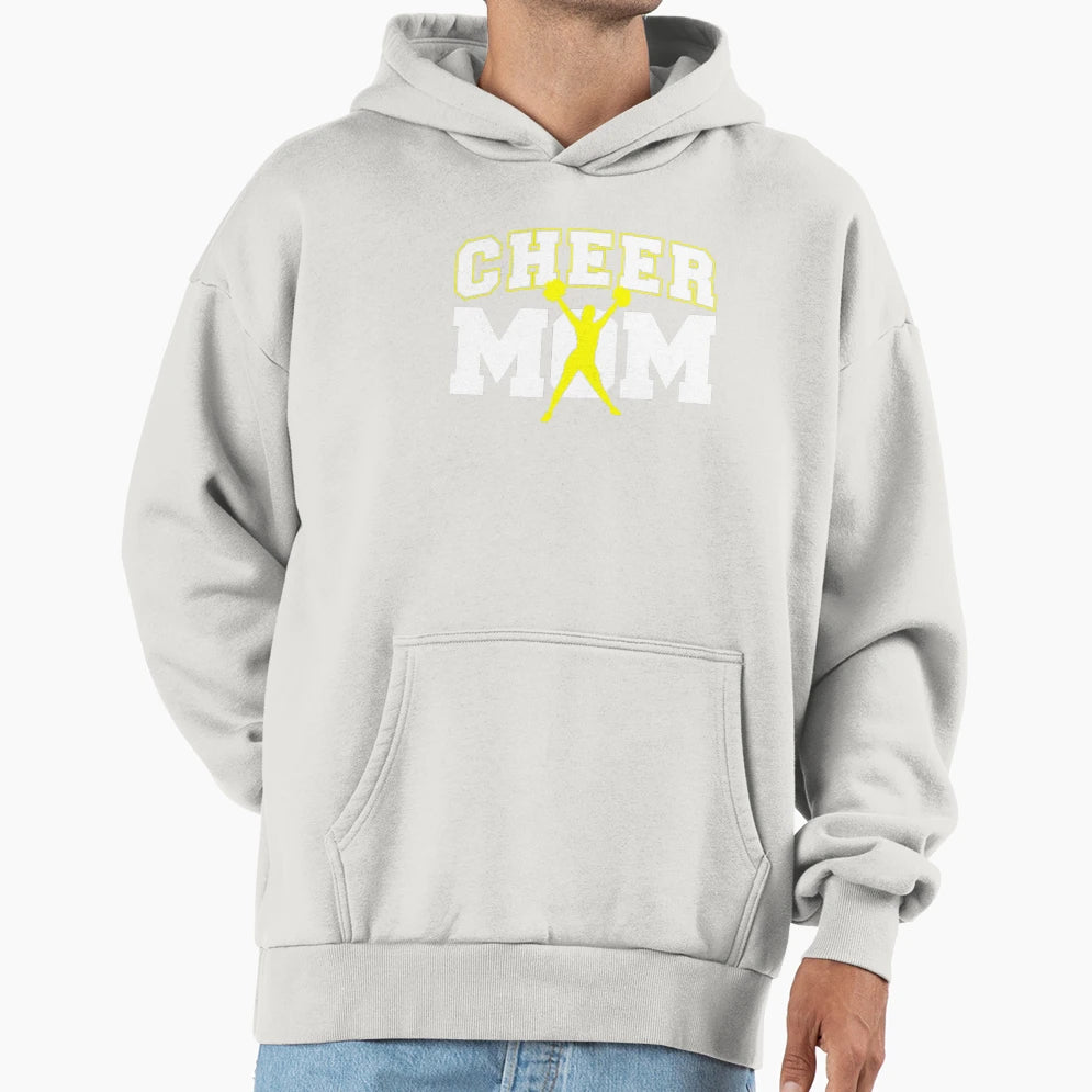 Cheer Mom Art Cheerleader Cheerleading Hoodie - Novelty Apparel for Adults - T-Shirt, Sweatshirt, Hoodie