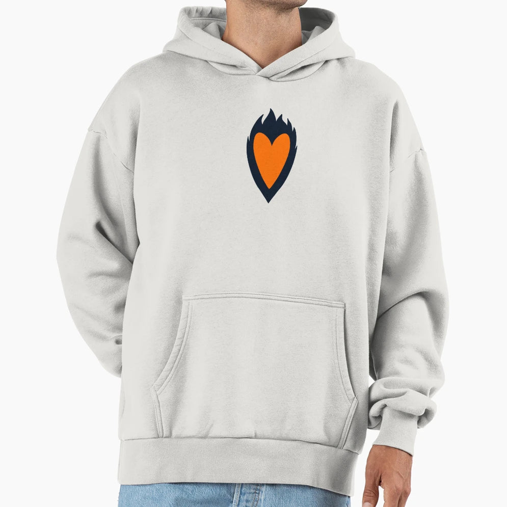 Red Heart Flame Hoodie - Trendy Graphic for Adults - T-Shirt, Sweatshirt, Hoodie