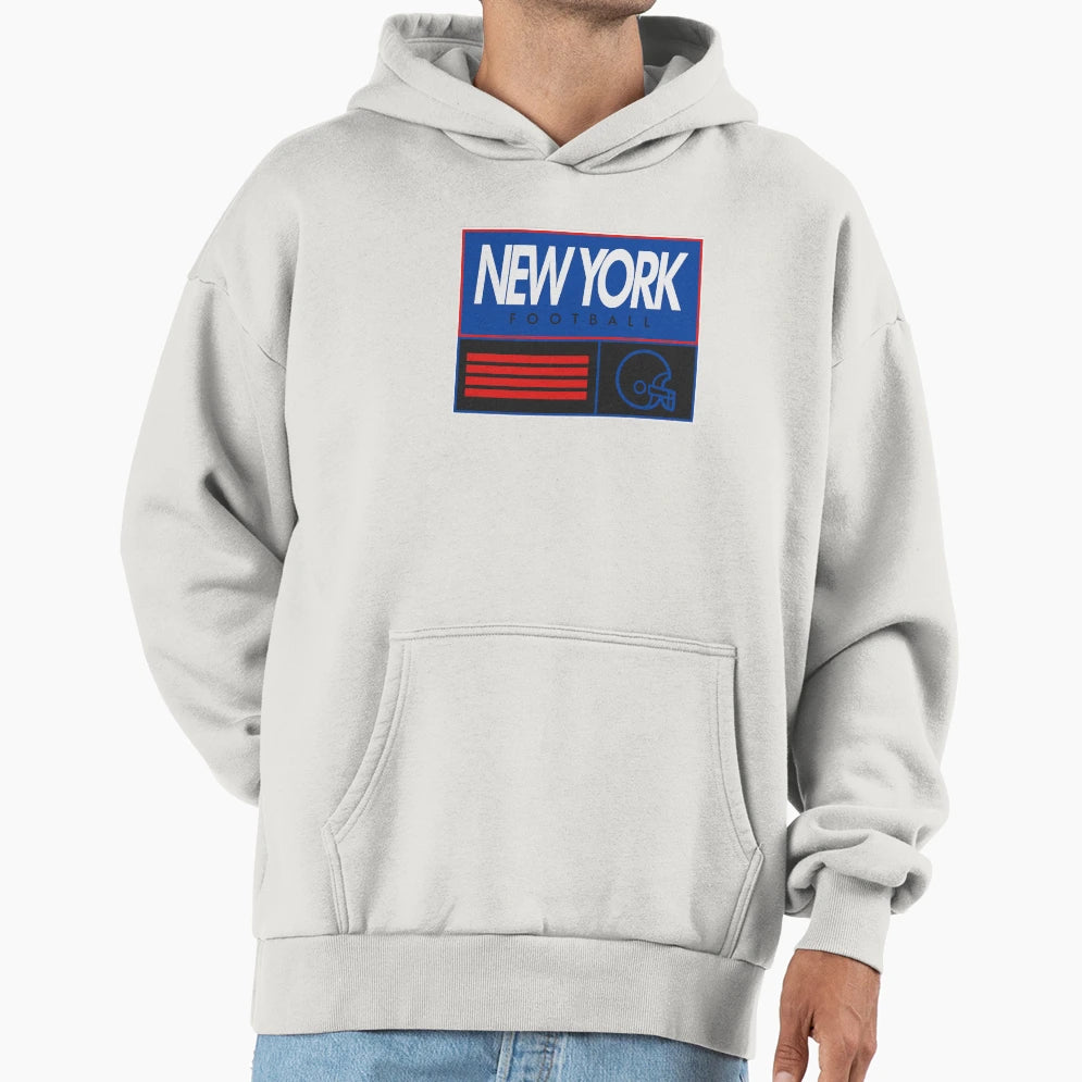 New York Football Hoodie - Aesthetic Graphic Men Women - T-Shirt, Sweatshirt, Hoodie