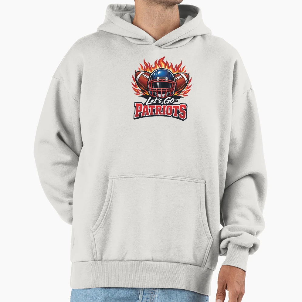 Lets Go Patriots Football Hoodie - Trendy Graphic for Adults - T-Shirt, Sweatshirt, Hoodie