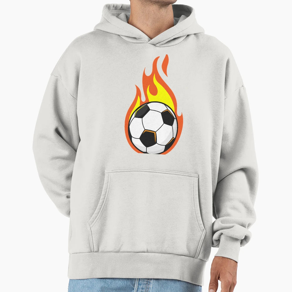 Soccer Fire Hoodie - Custom Art Print Men Women - T-Shirt, Sweatshirt, Hoodie