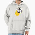 Flaming Soccer Ball Hoodie - Streetwear Style Men Women - T-Shirt, Sweatshirt, Hoodie