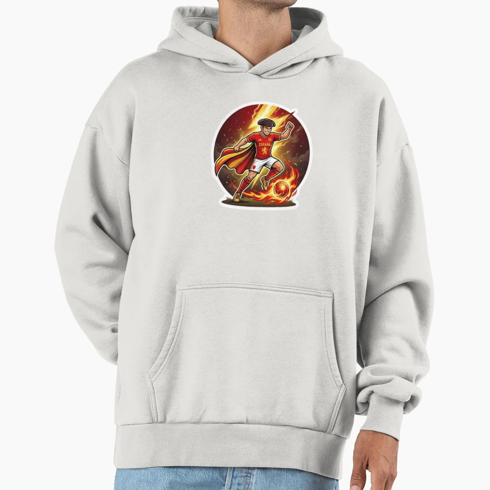 Fire Football Passion Hoodie - Minimalist Print for Adults - T-Shirt, Sweatshirt, Hoodie