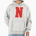 Alphabet Red N Sports Letter N Hoodie - Minimalist Print Unisex - T-Shirt, Sweatshirt, Hoodie