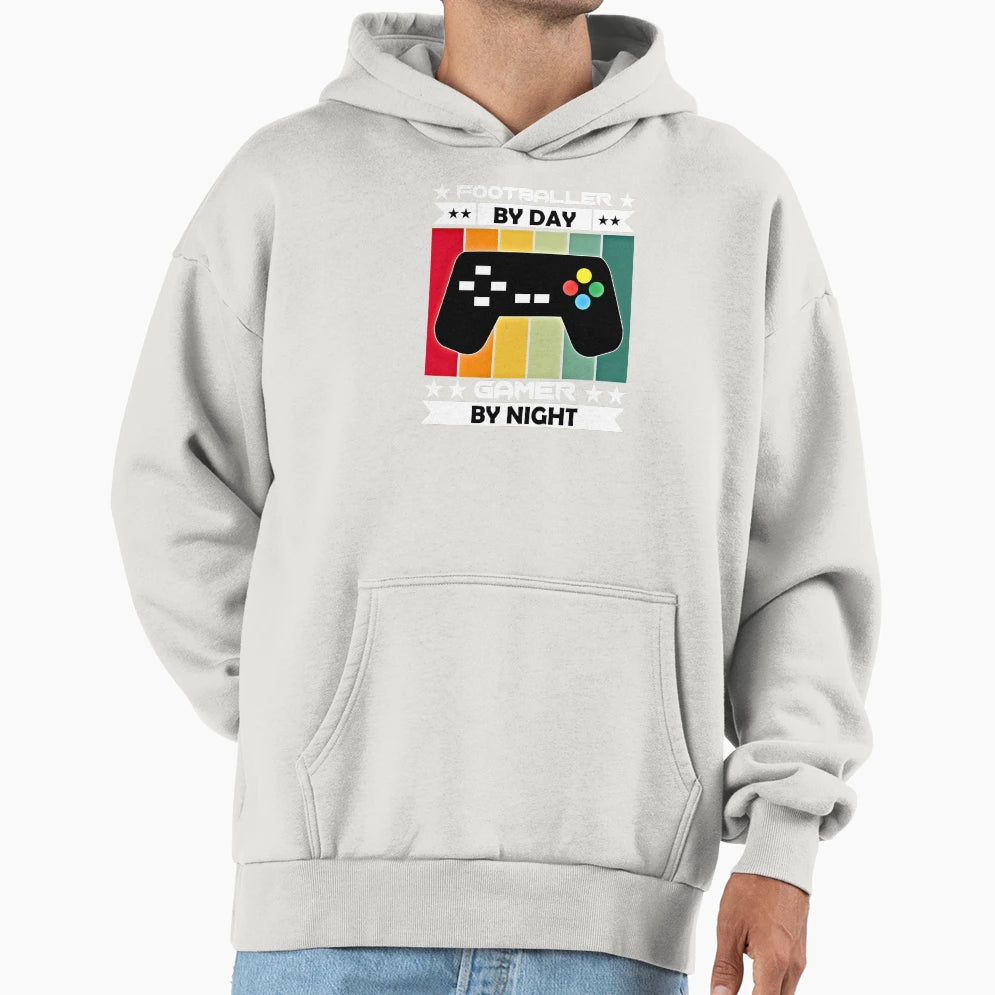 Footballer Hoodie - Fun Novelty Design for Adults - T-Shirt, Sweatshirt, Hoodie