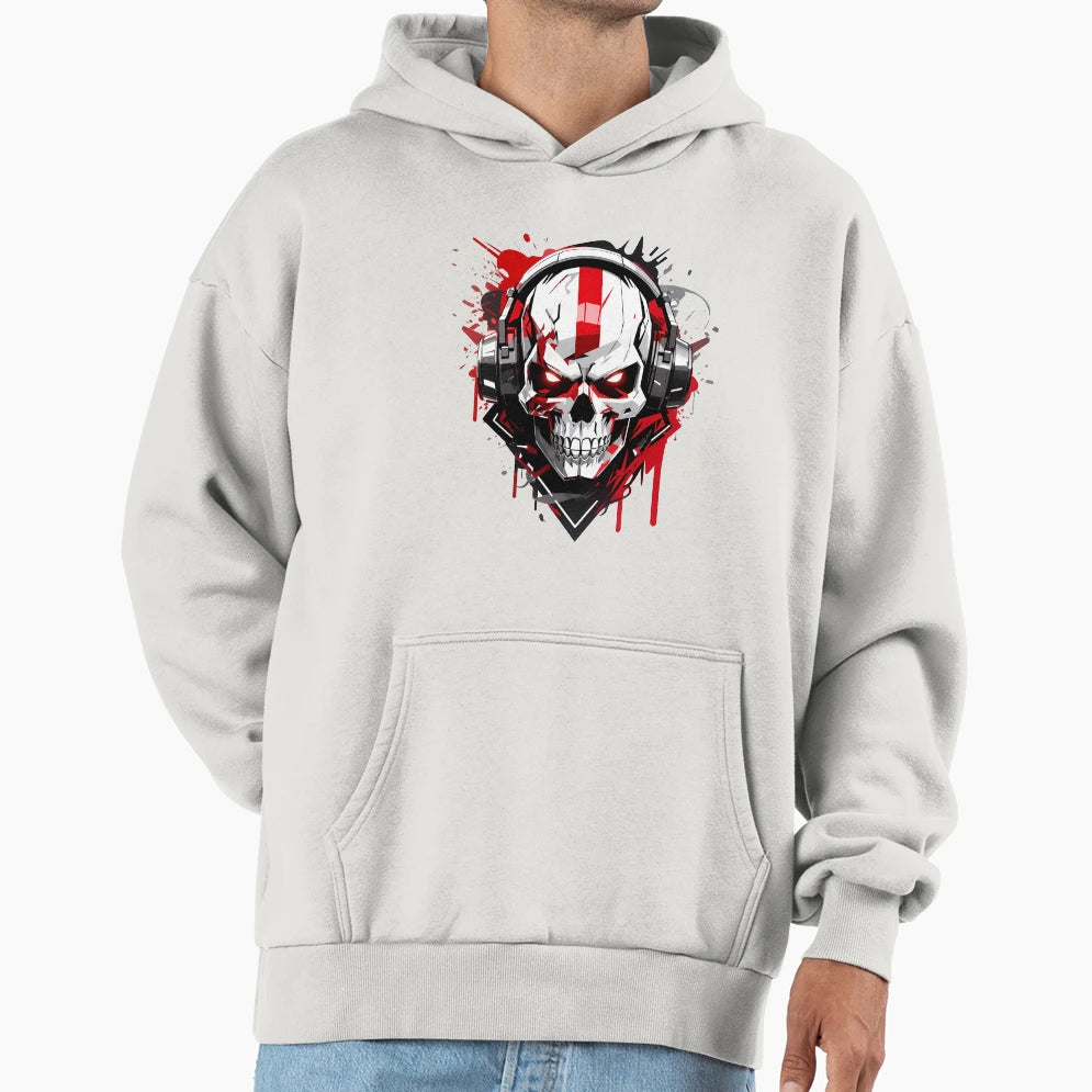 Skull Head Robot Hoodie - Trendy Graphic Unisex - T-Shirt, Sweatshirt, Hoodie