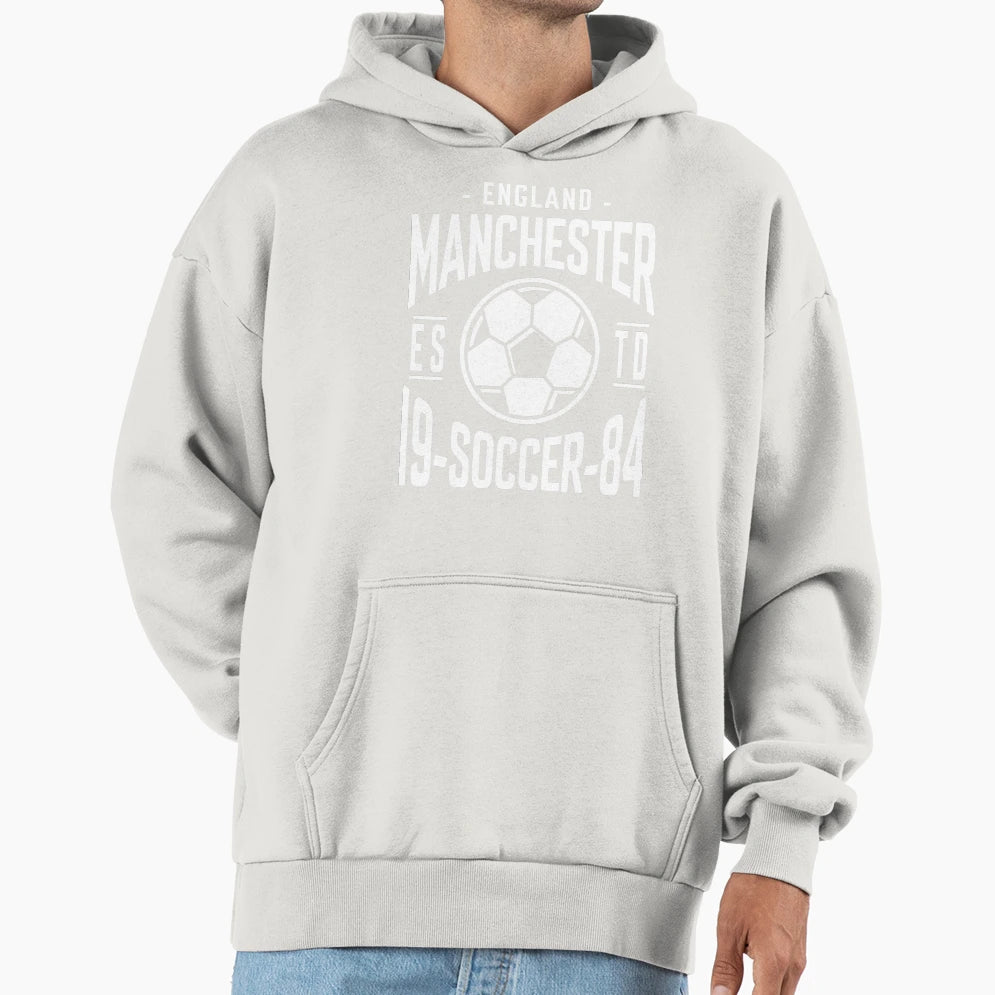 Manchester Soccer Hoodie - Unique Graphic for Adults - T-Shirt, Sweatshirt, Hoodie