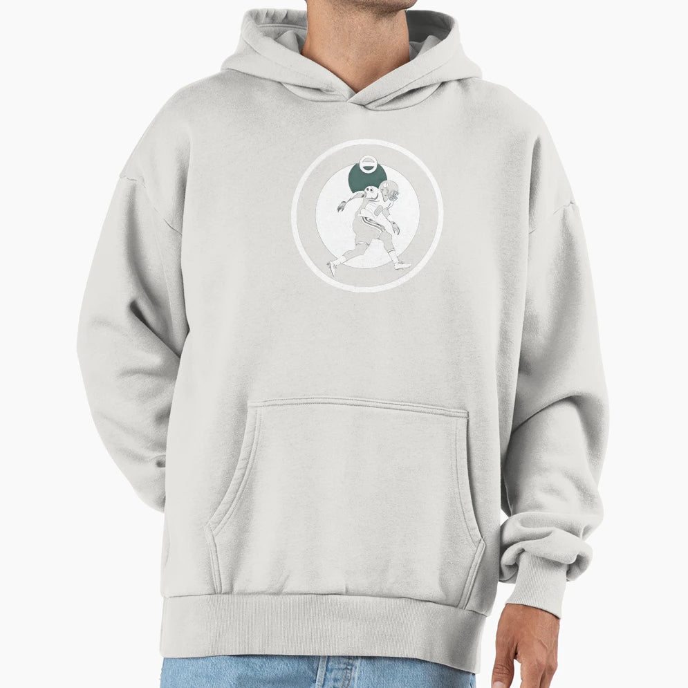 Minimalist Football Player Art Hoodie - Casual Everyday Wear Men Women - T-Shirt, Sweatshirt, Hoodie