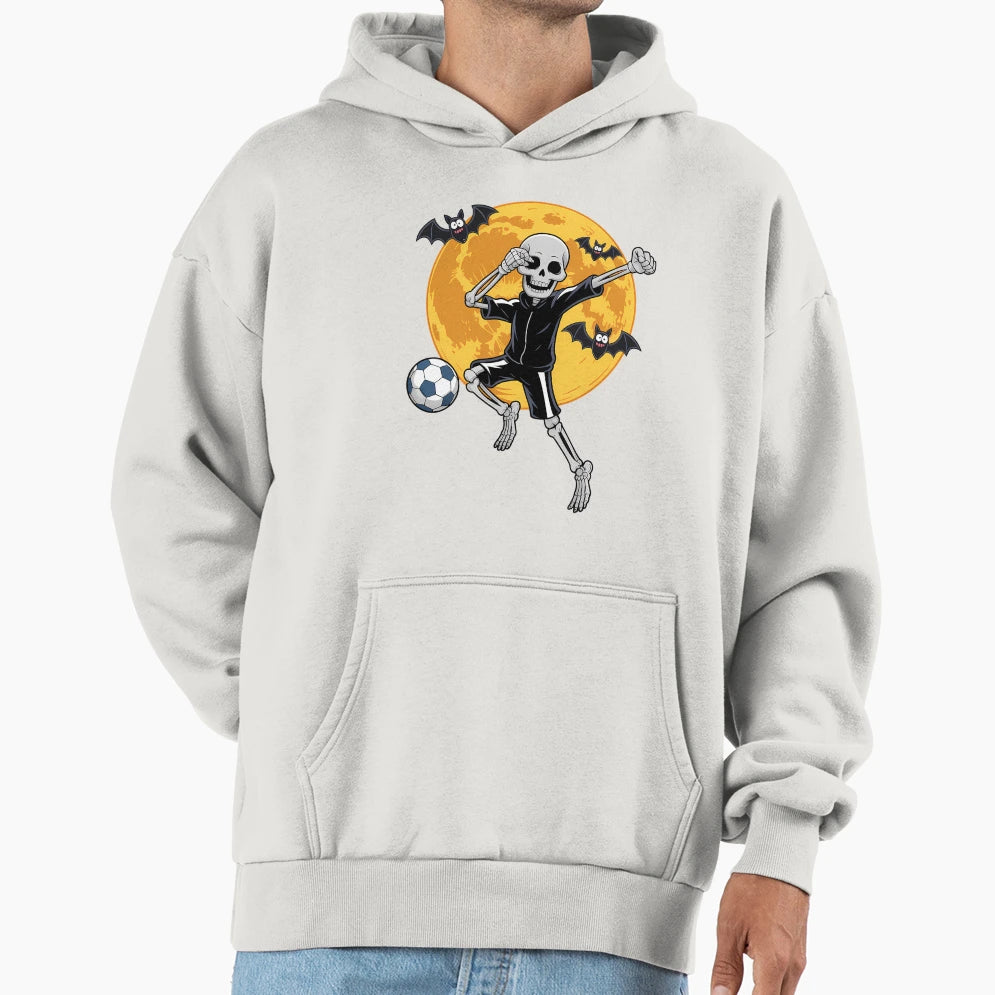 Soccer Skeleton Halloween Soccer Hoodie - Minimalist Print Men Women - T-Shirt, Sweatshirt, Hoodie