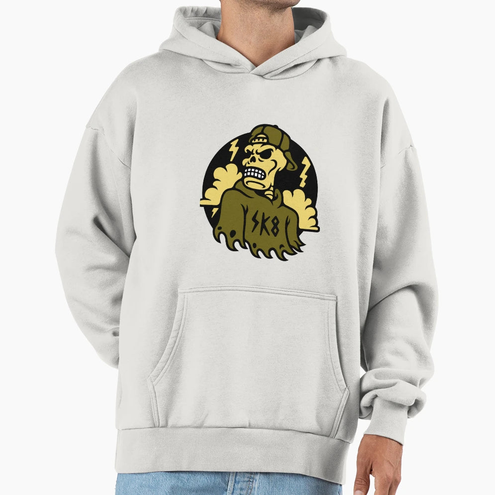Mad Skull Hoodie - Minimalist Print Unisex - T-Shirt, Sweatshirt, Hoodie