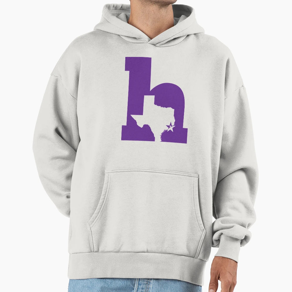 Lowercase H Purple Hoodie - Fun Novelty Design Unisex - T-Shirt, Sweatshirt, Hoodie
