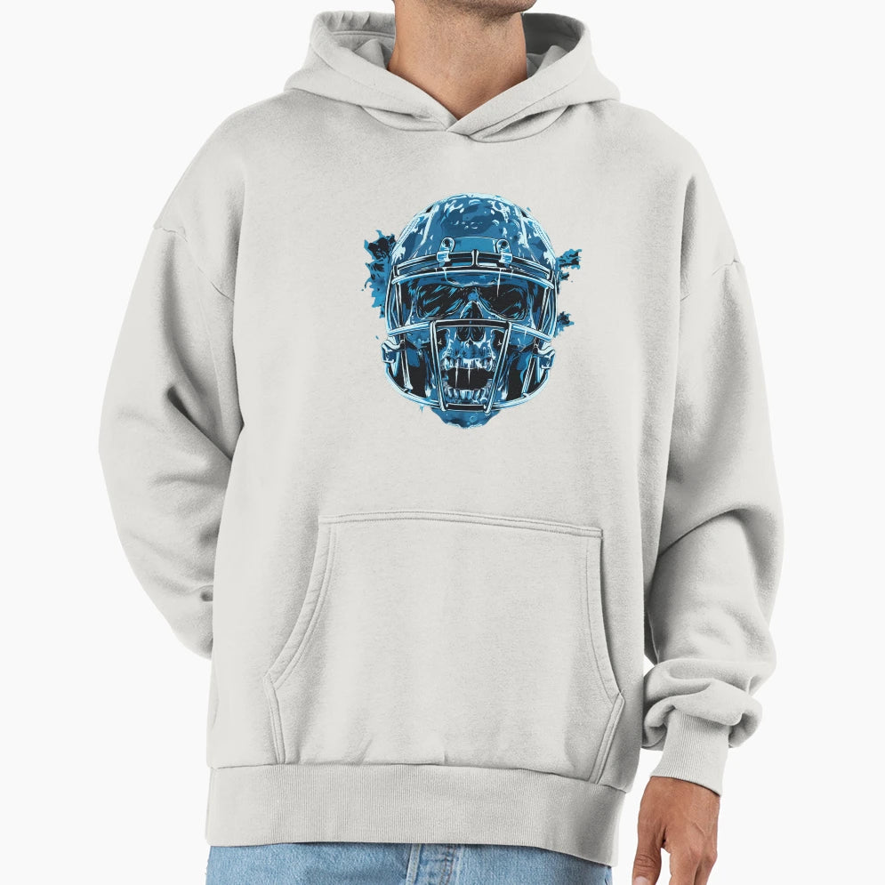 Frozen Fury Helmet Hoodie - Novelty Apparel Men Women - T-Shirt, Sweatshirt, Hoodie