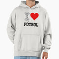 I Red Heart I Love Futbol Hoodie - Streetwear Style Men Women - T-Shirt, Sweatshirt, Hoodie