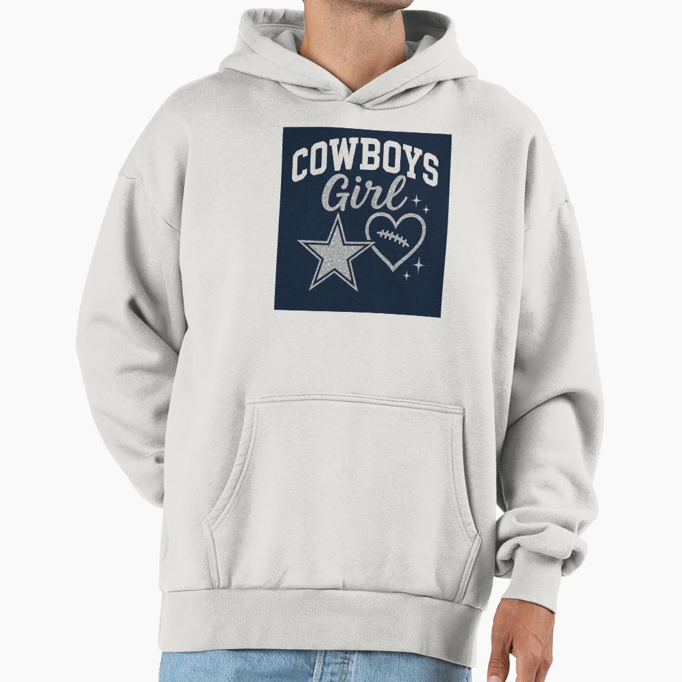 Football Girly Hoodie - Minimalist Print Men Women - T-Shirt, Sweatshirt, Hoodie