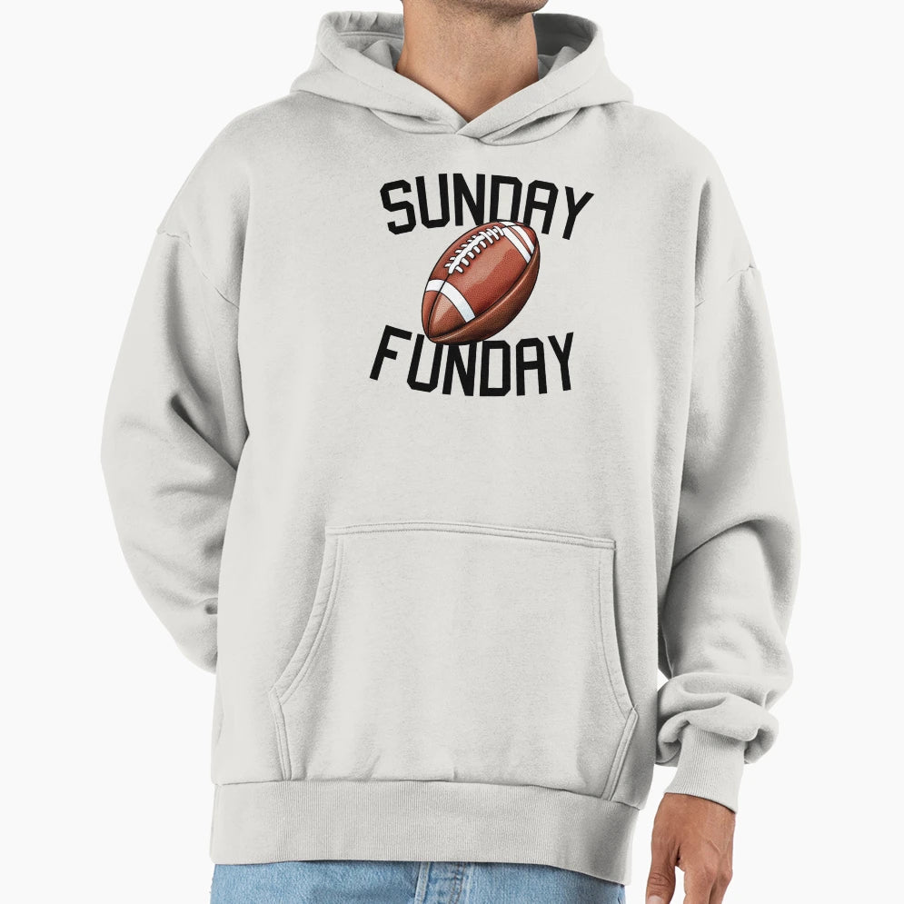 Sunday Funday Football Hoodie - Minimalist Print Unisex - T-Shirt, Sweatshirt, Hoodie