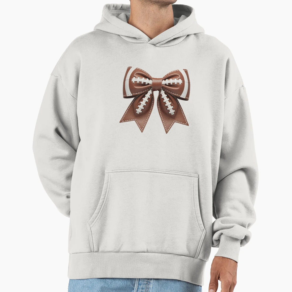 Football Coquette Bow Touchdown Season Hoodie - Fun Novelty Design Unisex - T-Shirt, Sweatshirt, Hoodie