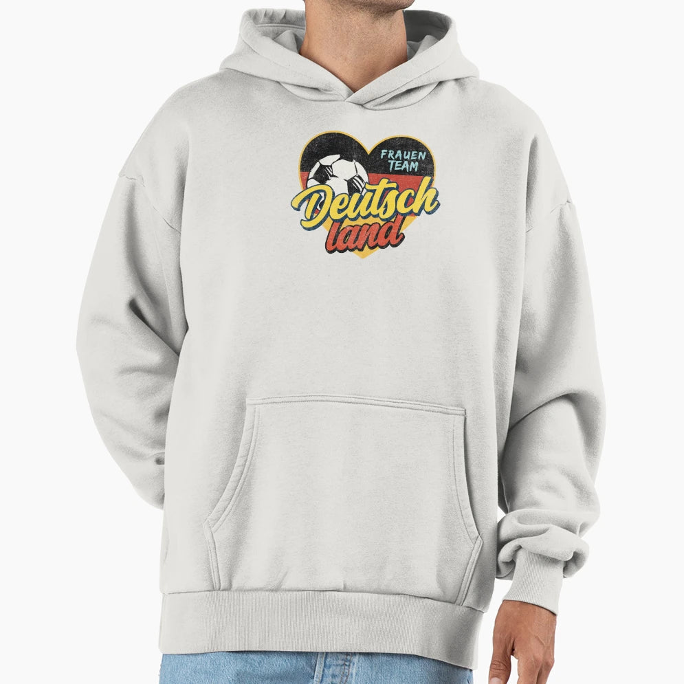 Deutschland Germany Womens Football Hoodie - Custom Art Print for Adults - T-Shirt, Sweatshirt, Hoodie