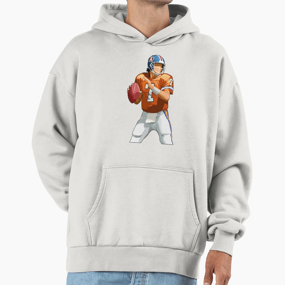 John Elway 7 Quarterback Legend Hoodie - Casual Everyday Wear Men Women - T-Shirt, Sweatshirt, Hoodie