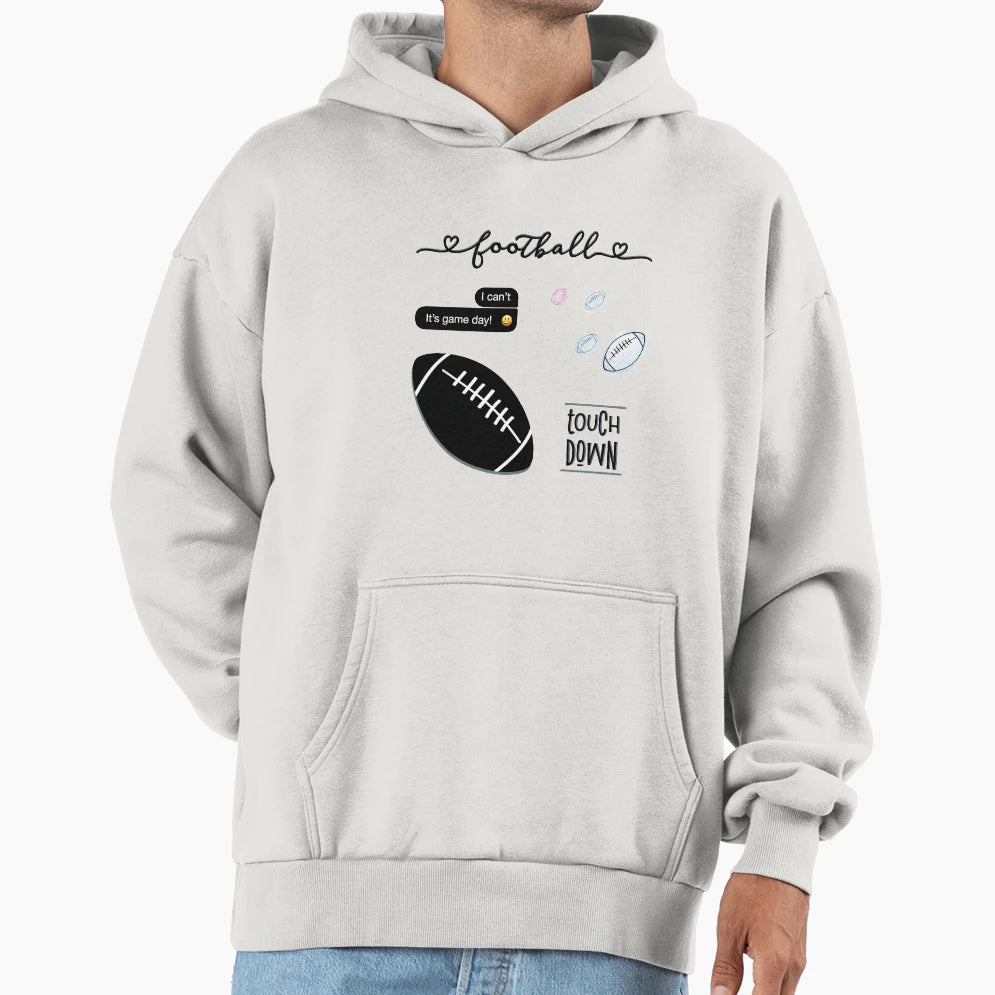 Black Watercolor Football Pack Hoodie - Casual Everyday Wear Men Women - T-Shirt, Sweatshirt, Hoodie