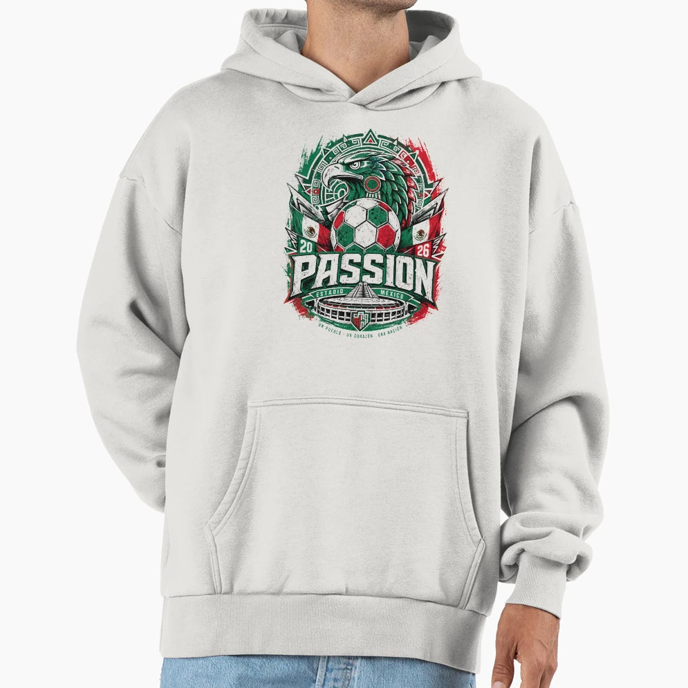 Mexico City Soccer Stadium Historic Hoodie - Aesthetic Graphic for Adults - T-Shirt, Sweatshirt, Hoodie