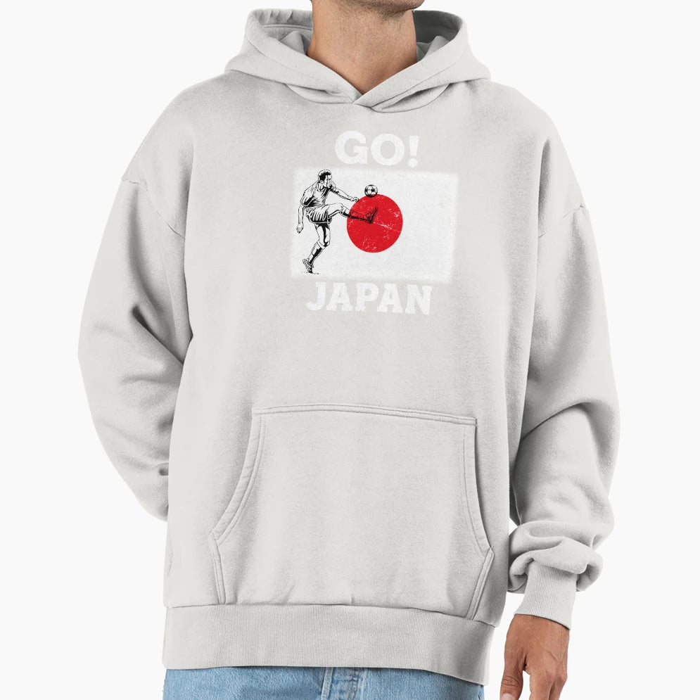 World Cup Russia 2018 Japan Flag Hoodie - Fun Novelty Design for Adults - T-Shirt, Sweatshirt, Hoodie