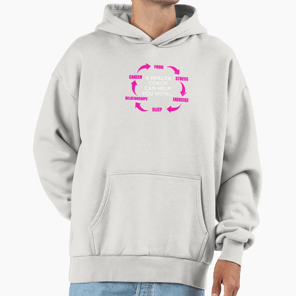 Health Coach Mentor Poud Wellness Coaching Hoodie - Custom Art Print Unisex - T-Shirt, Sweatshirt, Hoodie