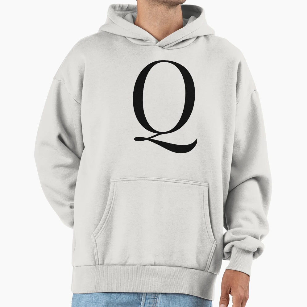 Letter Q Hoodie - Graphic Print Unisex - T-Shirt, Sweatshirt, Hoodie