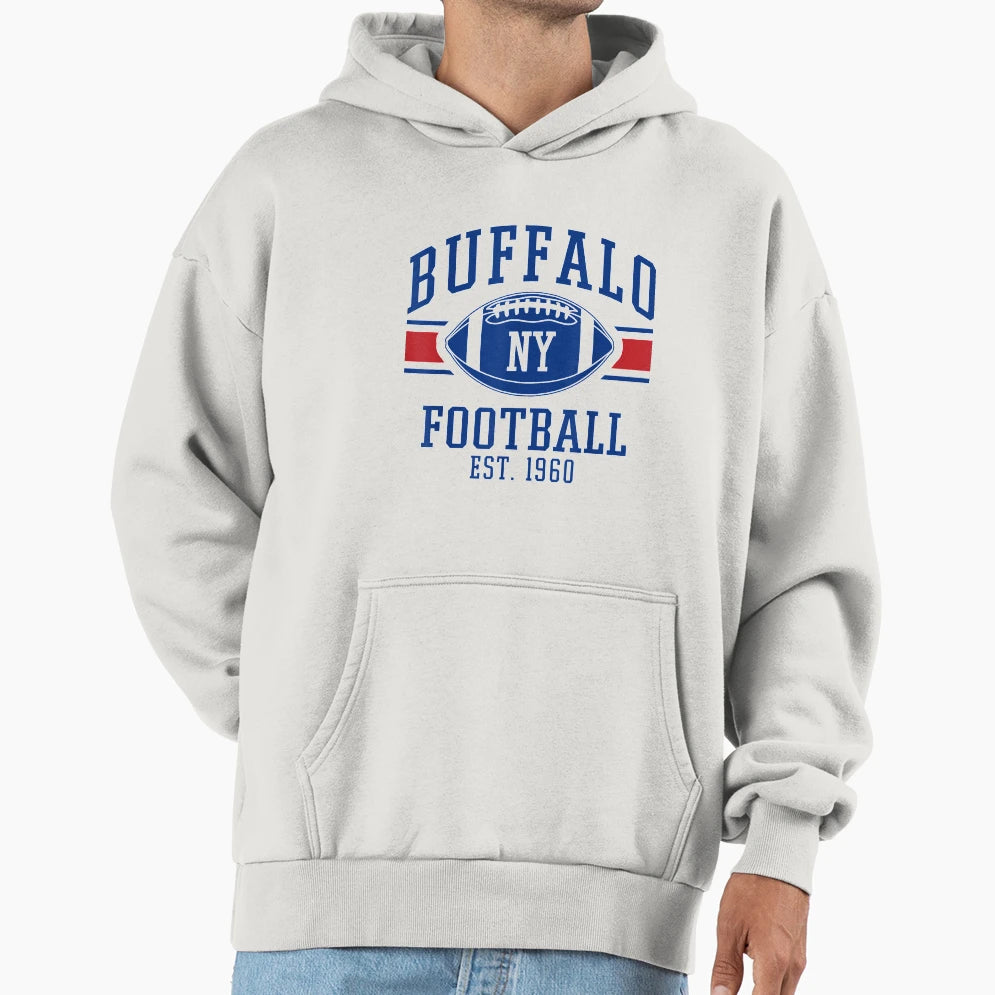 Buffalo Football New York Sports Gift Hoodie - Minimalist Print Men Women - T-Shirt, Sweatshirt, Hoodie
