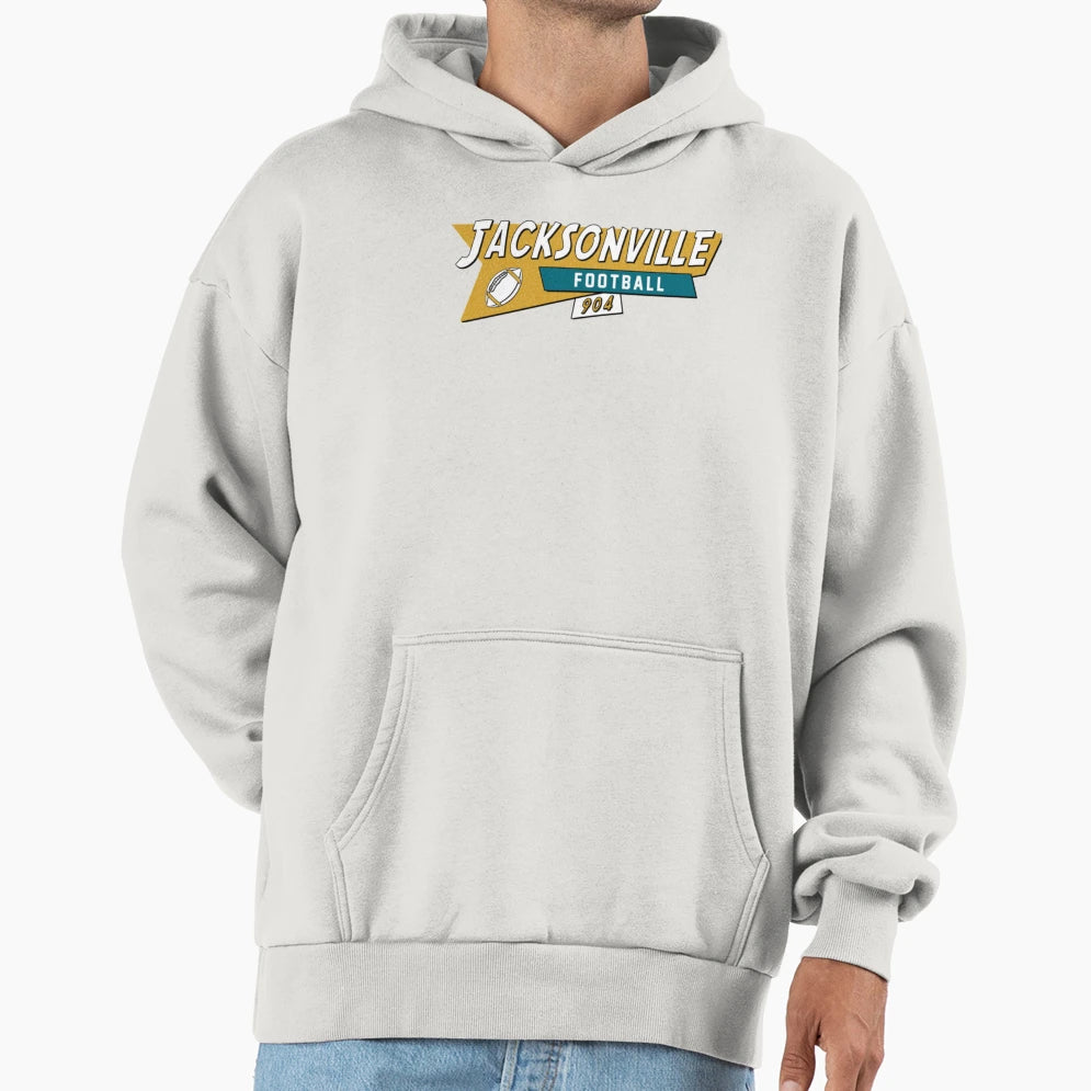 Jacksonville 90S Football Hoodie - Custom Art Print for Adults - T-Shirt, Sweatshirt, Hoodie
