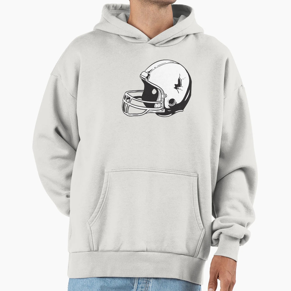American Football Helmet Hoodie - Novelty Apparel for Adults - T-Shirt, Sweatshirt, Hoodie