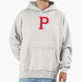 Red Varsity Letter P Hoodie - Minimalist Print Unisex - T-Shirt, Sweatshirt, Hoodie