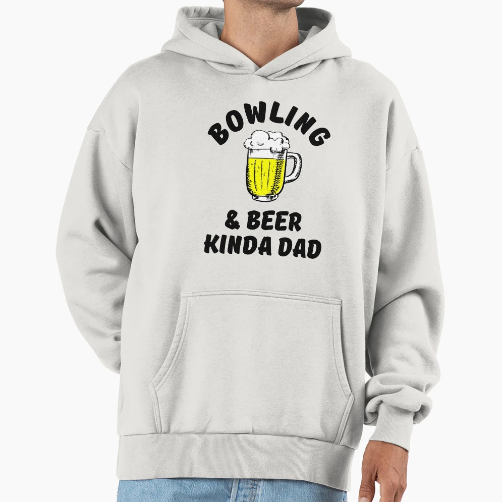Bowling Beer Kinda Dad Hoodie - Custom Art Print Unisex - T-Shirt, Sweatshirt, Hoodie