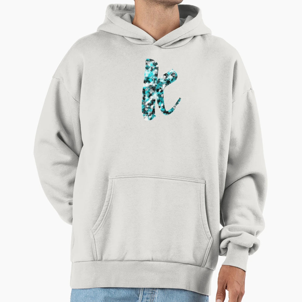 Paint Splash Letter K Hoodie - Trendy Graphic Unisex - T-Shirt, Sweatshirt, Hoodie