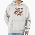 Football And Bows Girly Sports Fan Hoodie - Trendy Graphic Unisex - T-Shirt, Sweatshirt, Hoodie