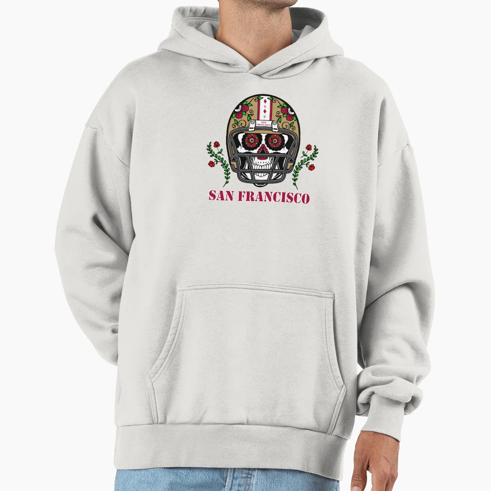 San Francisco Football Helmet Hoodie - Casual Everyday Wear for Adults - T-Shirt, Sweatshirt, Hoodie