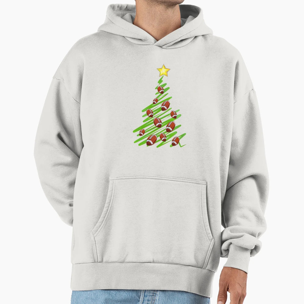 Football Tree Merry Hoodie - Aesthetic Graphic for Adults - T-Shirt, Sweatshirt, Hoodie