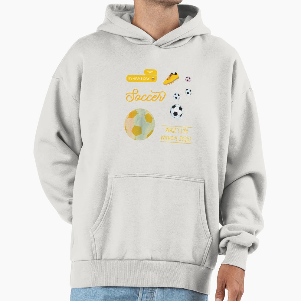 Yellow Watercolor Soccer Pack Hoodie - Casual Everyday Wear for Adults - T-Shirt, Sweatshirt, Hoodie