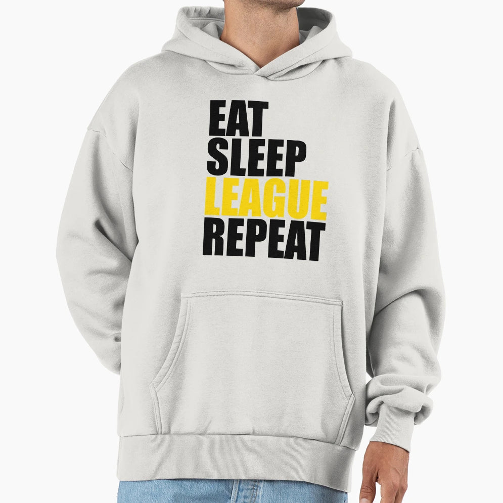 Eat Sleep League Repeat Gift High School T-Shirt - Graphic Print Unisex - T-Shirt, Sweatshirt, Hoodie