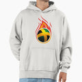 Jamaica Football Fire Hoodie - Novelty Apparel Unisex - T-Shirt, Sweatshirt, Hoodie