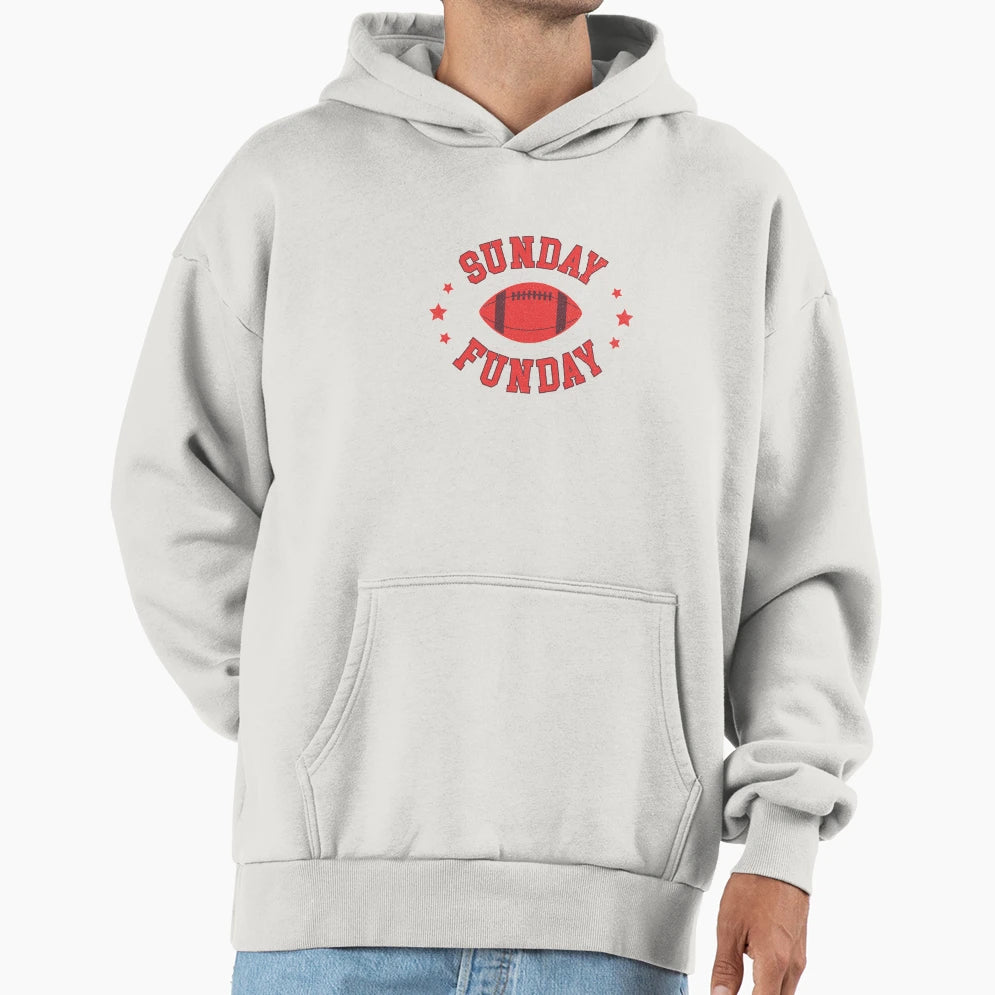 Sunday Funday Rugbby Hoodie - Unique Graphic Men Women - T-Shirt, Sweatshirt, Hoodie