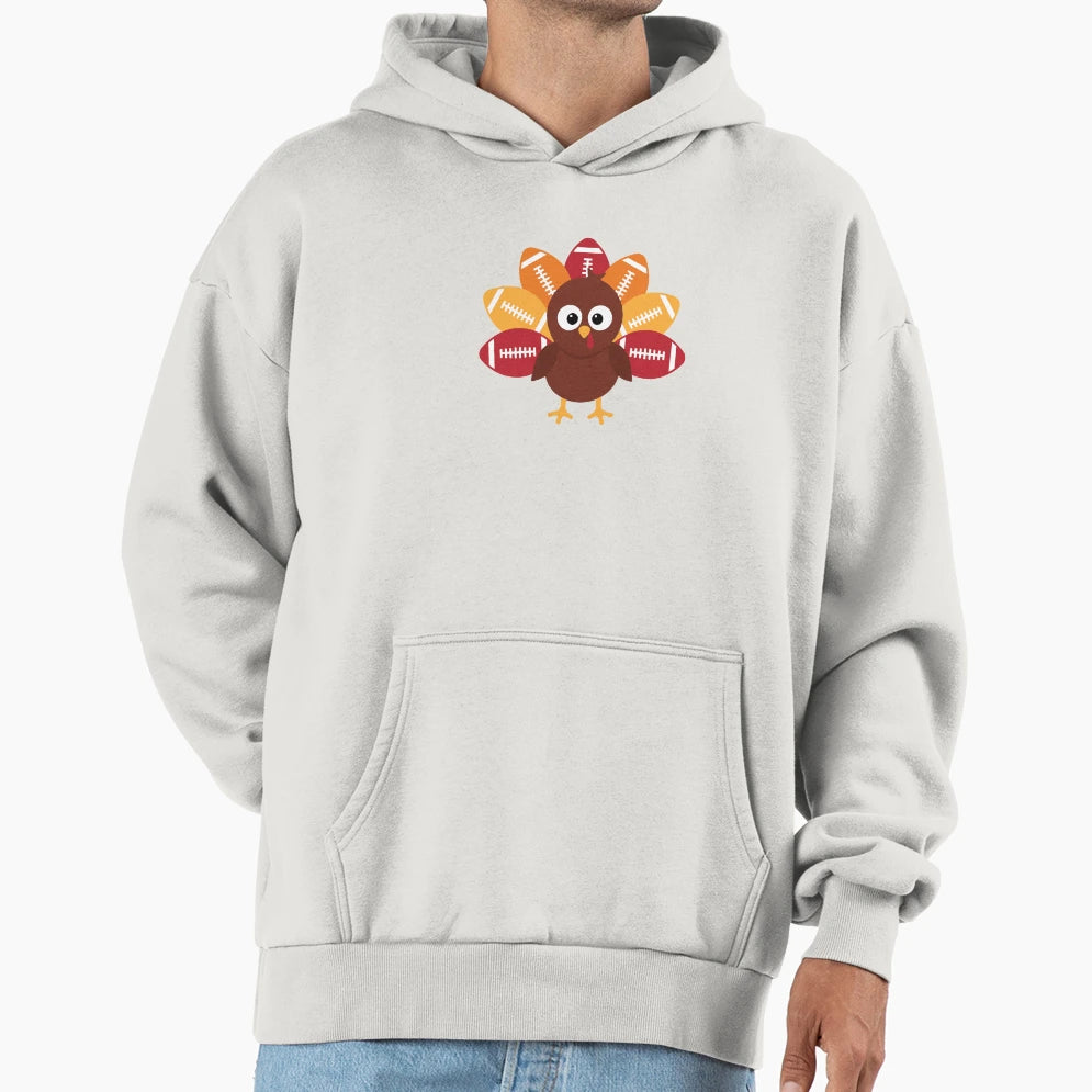 Little Turkey Football Hoodie - Novelty Apparel for Adults - T-Shirt, Sweatshirt, Hoodie