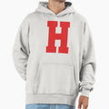 Alphabet Red H Sports Letter H Hoodie - Minimalist Print Unisex - T-Shirt, Sweatshirt, Hoodie